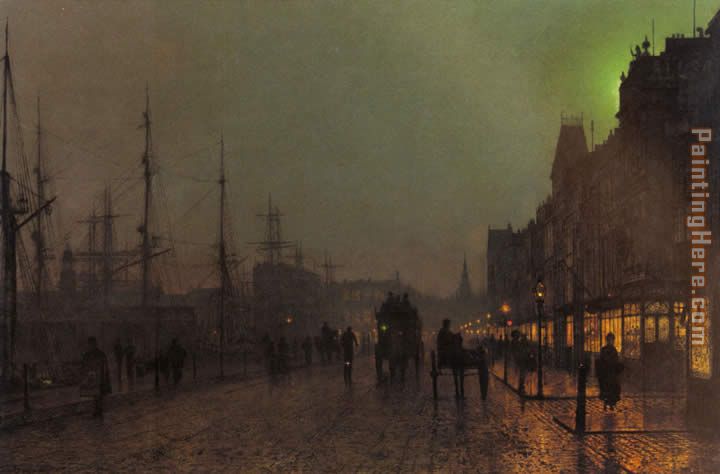 Gourock Near The Clyde Shipping Docks painting - John Atkinson Grimshaw Gourock Near The Clyde Shipping Docks art painting